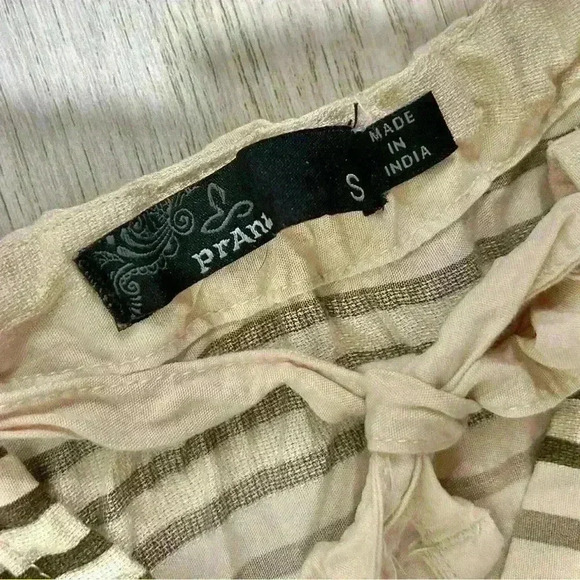 Prana Green Brown Earthy Modal Sleeveless Lightweight Midi Dress Pockets Size S - Picture 2 of 9